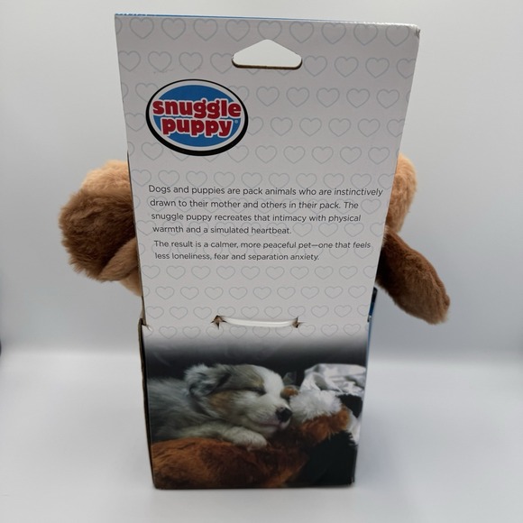 Original Snuggle Puppy Heartbeat Stuffed Toy Dogs Anxiety - Brown - New - Picture 4 of 7